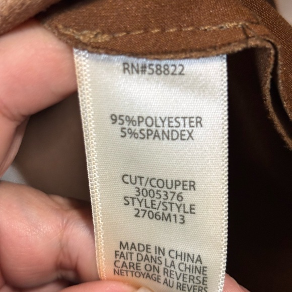 Max Studio Brown A-Line Faux Suede Midi Skirt - Picture 5 of 9